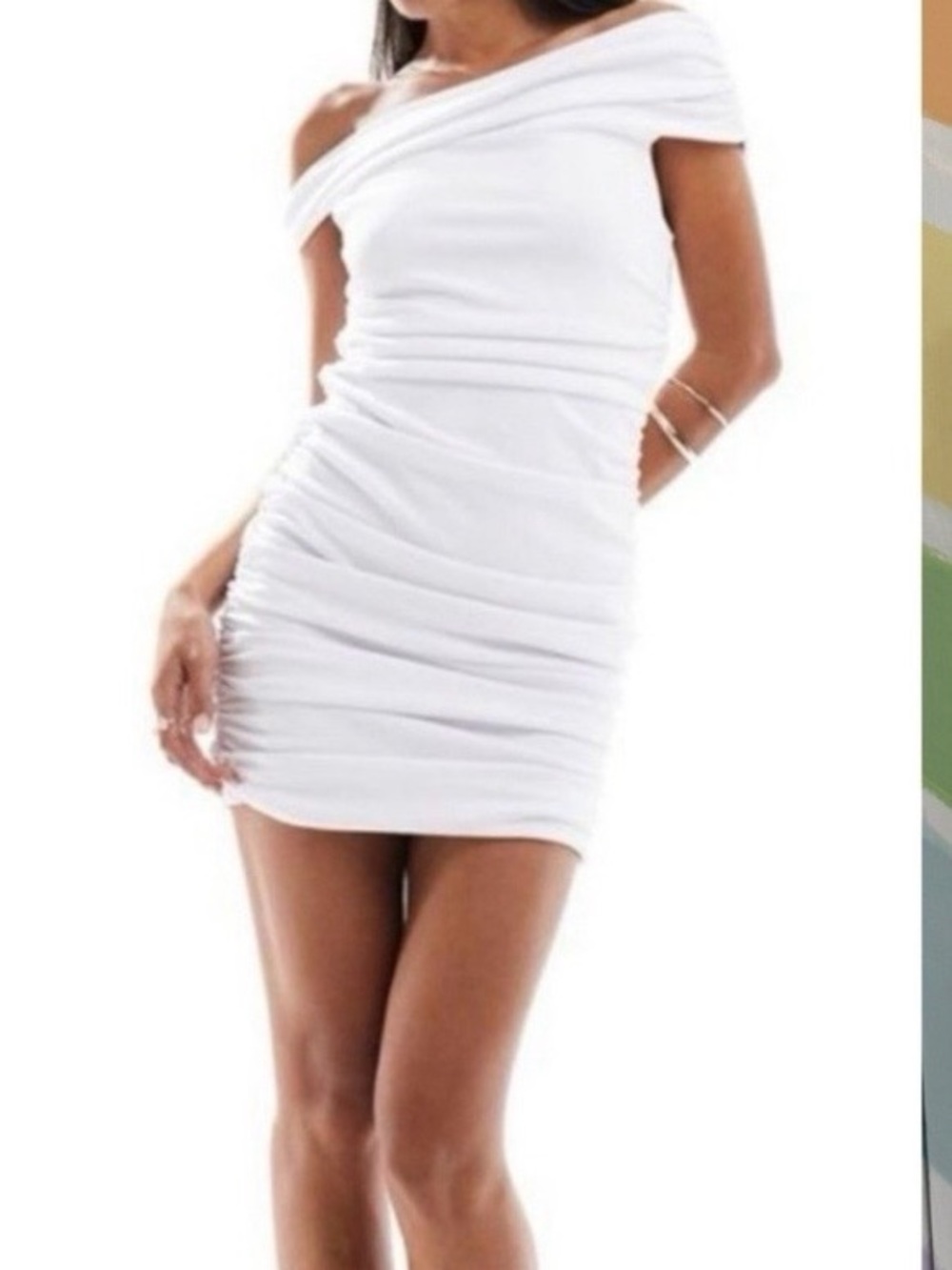 Abercrombie & Fitch Off-Shoulder Ruched Dress never worn! Size XS Tall